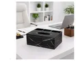 PU Leather Tissue Box Holder with Desk Organizer - 2