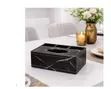 PU Leather Tissue Box Holder with Desk Organizer - 3