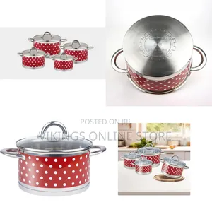4-Piece Stainless Steel Induction Saucepan Set with Glass Lid