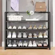 4 Tier Shoe Rack with 8 Utility Hooks - 3