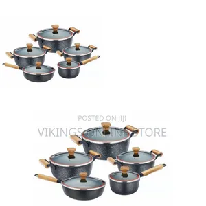 10-Piece Non-Stick Cookware Set with Wok Pan