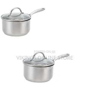 1.9L Stainless Steel Saucepan with Glass Lid