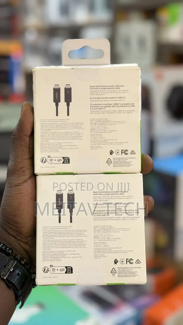 Belkin Thunderbolt 4 Cable (1M) - 40Gbps, 100W PD - 1