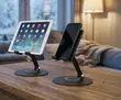 Porodo Blue Rotatable Tablet Holder - Metal+Silicone - 2
