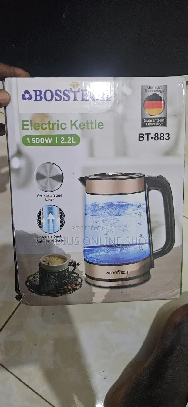 Brand New Electric Glass Kettle - Boils Water & Milk - 1