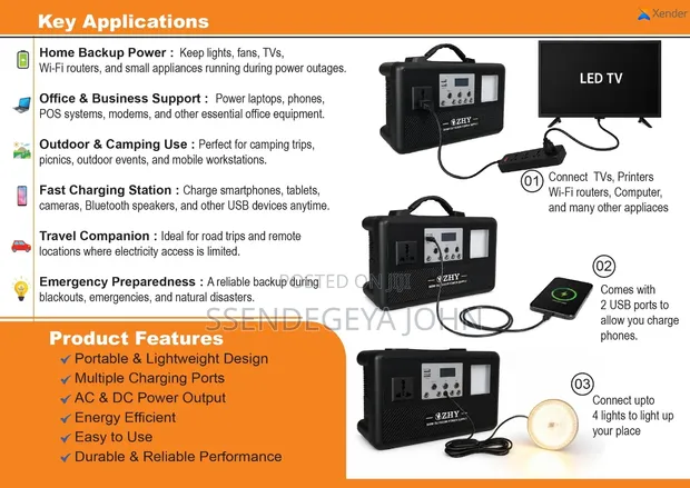 300W Portable Solar Energy Storage Power Supply - 1