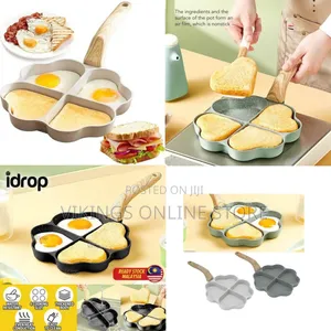 4-Cup Nonstick Heart Shaped Egg Pan