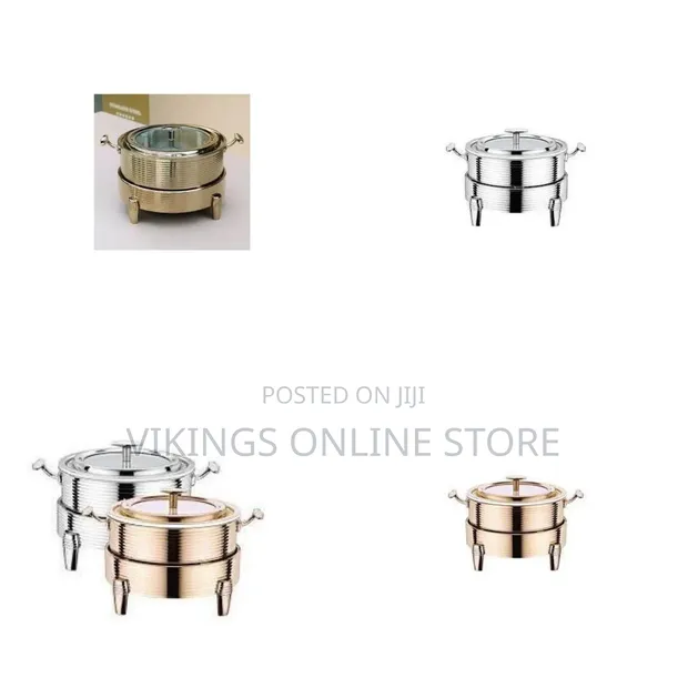 Mini Round Serving Dish Chafing Dish Food Warmer - 1