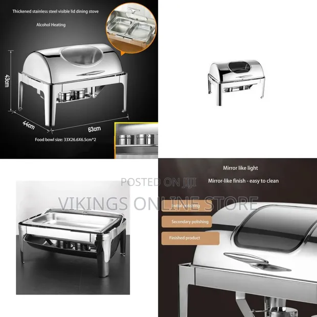 11L Stainless Steel Chafing Dish Buffet Tray Set - 1