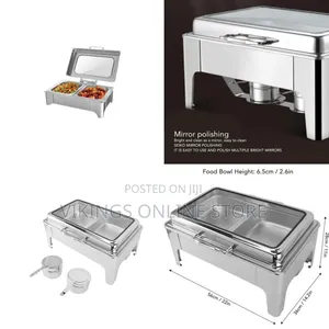 9L Double Compartment Rectangular Buffet Server & Warming Tray