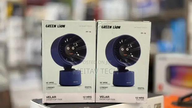 Green Lion Velar Rechargeable Desktop Fan - 1