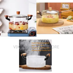 5.5L High Borosilicate Glass Induction Stove Cooking Pot