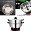 26cm Electric Multi-Function Stainless Steel 2-Tier Food Steamer - 1