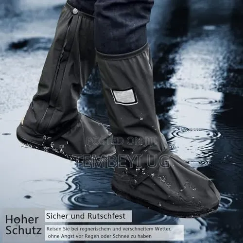 Waterproof Washable Shoe Covers - Black - 1