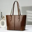 Classic PU Leather Tote Bag - 5