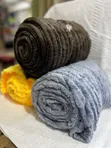 Soft Cotton Throw Blankets - Coffee Brown - 1
