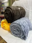 Soft Cotton Throw Blankets - Coffee Brown - 2