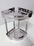 Two-Tier Polished Chrome or Stainless Steel Organizer - 2
