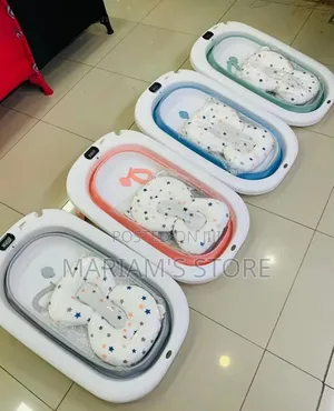 Collapsible Infant Bath Tubs with Digital Thermometer