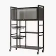 Modern Multi-Tier Kitchen Storage Rack with Casters - 1