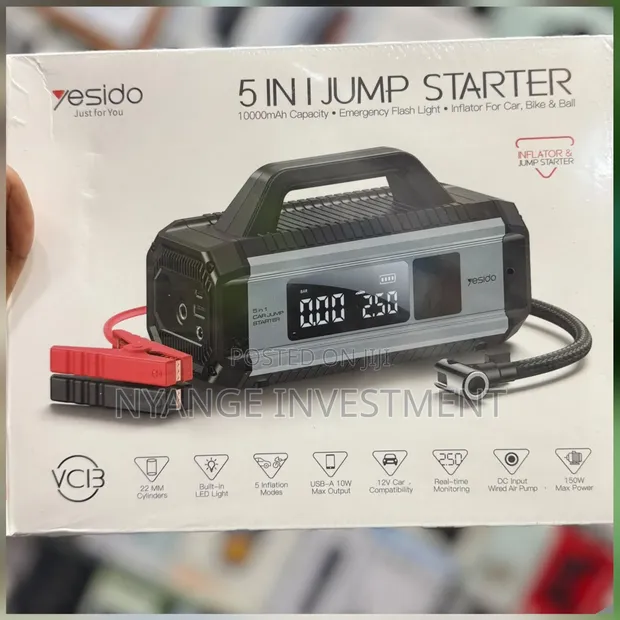 Yesido 5-in-1 Car Jump Starter 10000mAh VC13 - 1