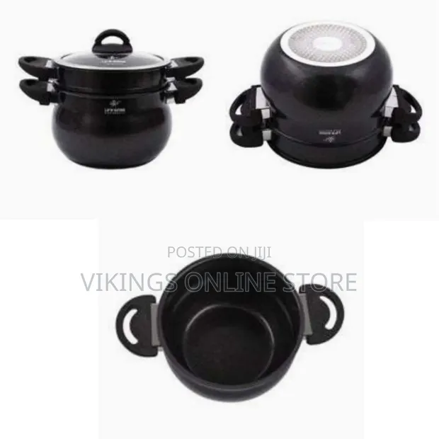 Life Smile 15L Stock Pot Saucepan Steamer - 1