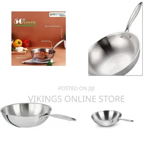 30cm Stainless Steel Wok Frying Saucepan