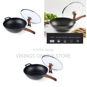 30cm Multifunction Deep Frying Pan with Lid - Marble Coating