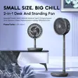 Oraimo Power Turbo OPF-502A 2-in-1 Desk & Stand Fan - 5