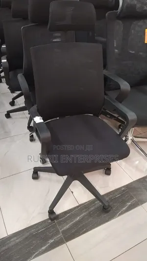 Ergonomic Black Mesh Office Chair with Headrest