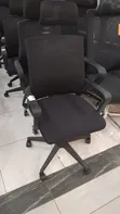 Ergonomic Black Mesh Office Chair with Headrest - 1