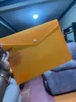 A4 Orange Plastic Document Bag - 1