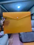 A4 Orange Plastic Document Bag - 2