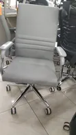 Grey Ribbed Mid-Back Executive Office Chair - 2