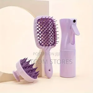 3-Piece Hair Comb & Spray Bottle Set