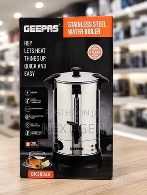 Original Geepas 20L Stainless Steel Water Boiler (GK38048)