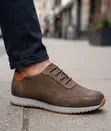 Men's Timberland Smart-Casual Leather Brogue Sneakers - 1