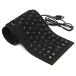 Flexible USB Silicone Gel Full-Sized Keyboard - Black - 1