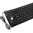 Flexible USB Silicone Gel Full-Sized Keyboard - Black - 2