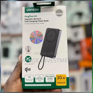 UGREEN 10000mAh 15W Qi2 MagFlow Air Magnetic Power Bank