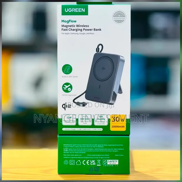 UGREEN MagFlow 10000mAh Qi2 25W Wireless Power Bank with Cables - 1