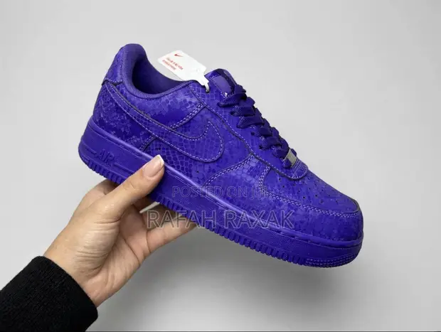Classic Purple Nike Air Force 1 Low Snakeskin Sneakers - 1