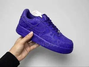 Classic Purple Nike Air Force 1 Low Snakeskin Sneakers