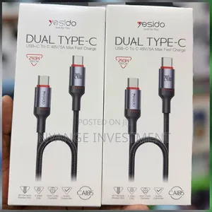 Yesido CA185 1.2m 240W Type-C to Type-C Cable