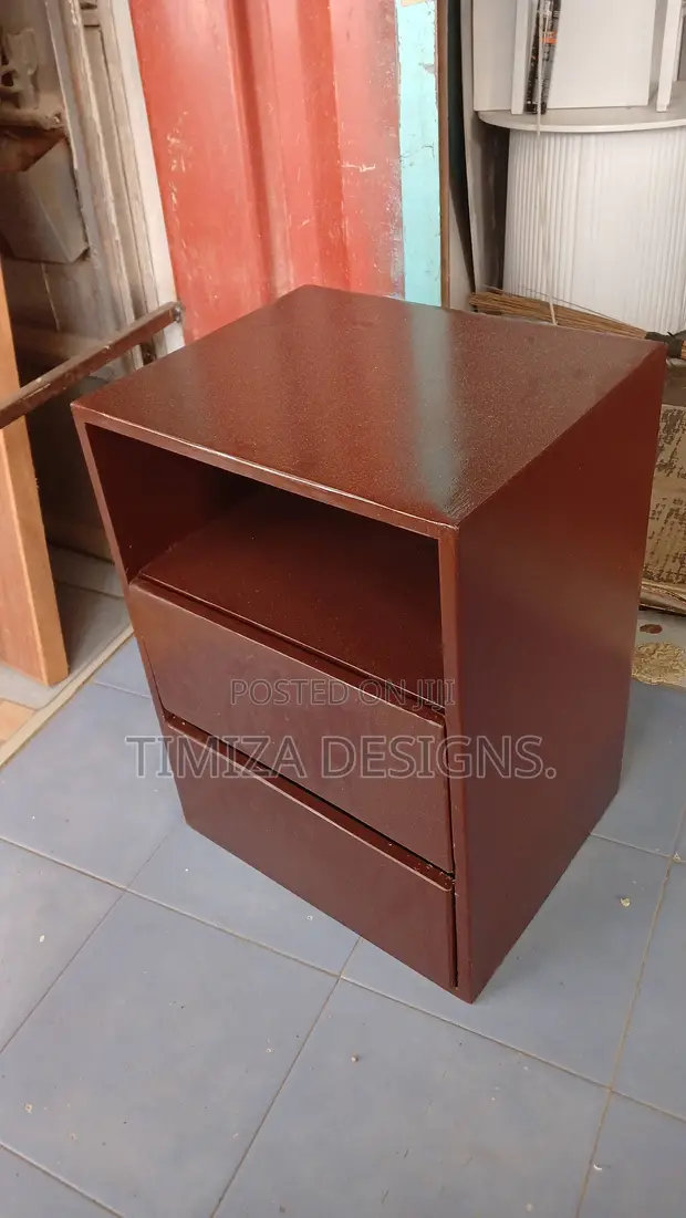 Brown Wooden Bedside Drawer - 1
