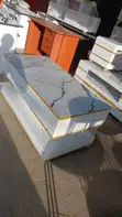 White Center Table with Drawer - 1