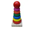Wooden Rainbow Tower Stacker Toy for Toddlers (36M+) - 1