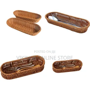 2 Pieces Wnvivi Imitation Rattan Utensil Holder