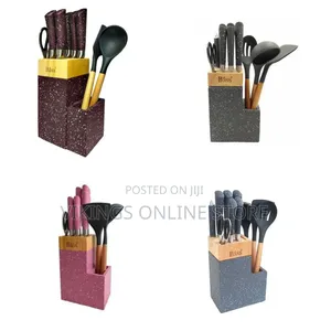 Bass 11-Piece Stainless Steel Knife Set with Bamboo Block