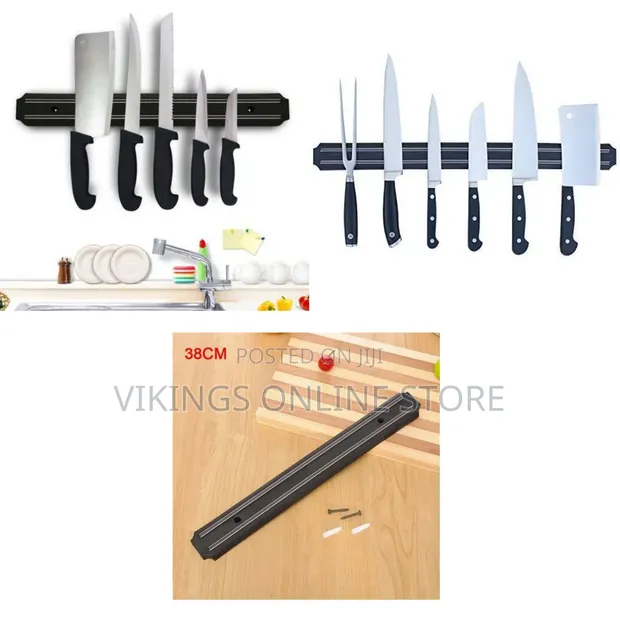 50cm Magnetic Knife Rack Holder - Black - 1